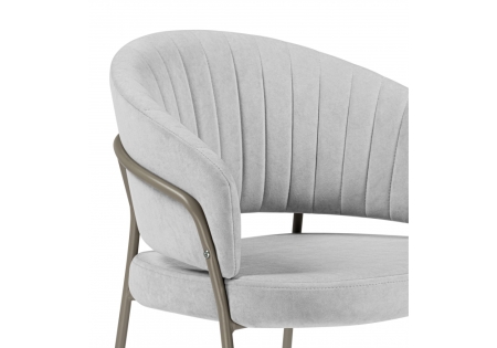 Стул на металлокаркасе Лео серый brendy monsoon 22, капучино