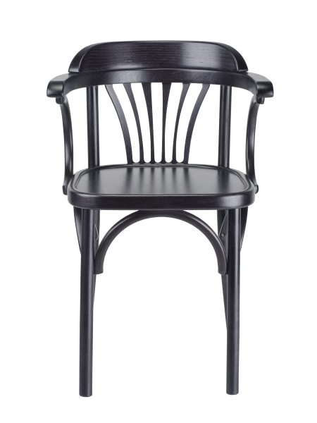 Деревянный стул Венский венге с твердым сиденьем с дугами назад