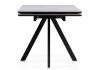 Керамический стол Вилли 140(200)х80 белый мрамор, черный