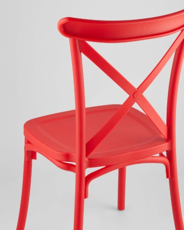 Стул Кроссбэк пластиковый красный