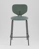 Стул полубарный Masey зеленый со светло-зеленой экокожей