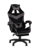 Кресло спортивное TopChairs MG-7019 велюр черно-серый