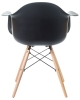 Стул обеденный DAW ножки светлый бук сиденья черный