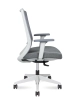 Кресло офисное Mono LB серый, ткань и пластик, мягкое сиденье, с подлокотниками