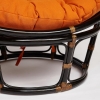 Кресло "PAPASAN" 23/01 W, с подушкой, античный черно-коричневый, ткань оранжевая С 23