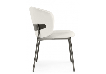 Стул на металлокаркасе Рикко белый (milk), черный