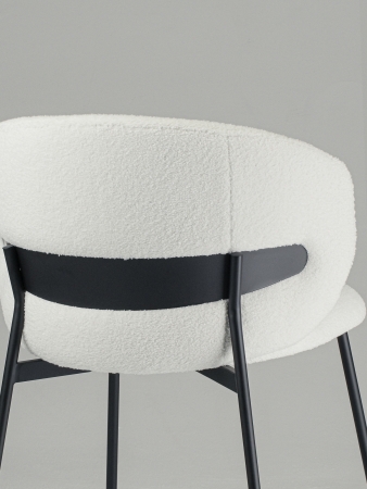 Стул для кухни SOLIS белый экомех HUSH 000