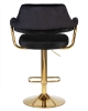 Стул барный CHARLY золотой, черный велюр MJ9-101