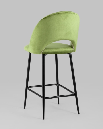 Стул полубарный Меган велюр травяной