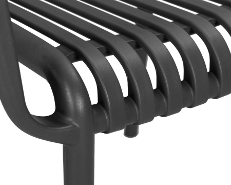 Стул WALTER ARM серый, пластик, твердое сиденье, с подлокотниками