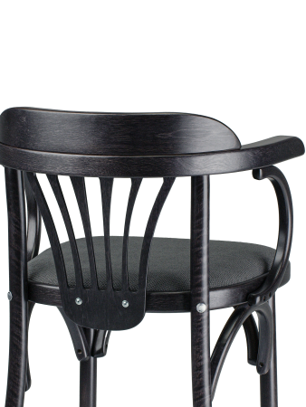 Деревянный стул Венский венге с мягким сиденьем из серой ткани М07 Деревянный стул Венский венге с мягким сиденьем из серой ткани М07