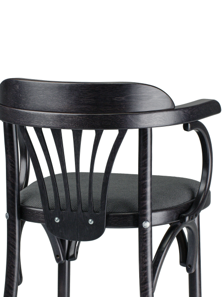 Деревянный стул Венский венге с мягким сиденьем из серой ткани М07 Деревянный стул Венский венге с мягким сиденьем из серой ткани М07