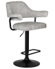 Набор 2 шт Стул барный CHARLY BLACK, светло-серый твид (LEO04)