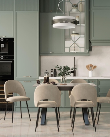 Стул Меган велюр бежевый