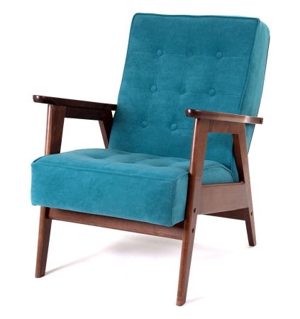 Кресло РЕТРО темный тон, RS29 - бирюзовый