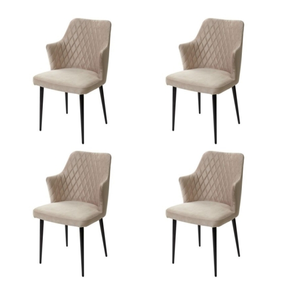 Стул HERMAN латте #25 велюр, черный каркас Стул HERMAN латте #25 велюр, черный каркас