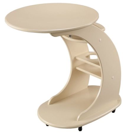 Журнальный столик "Люкс" подкатной на колесиках прикроватный в цвете дуб шампань