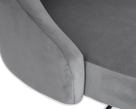 Набор 2 шт Стул барный JOSEPH BLACK, серый велюр (MJ9-75)