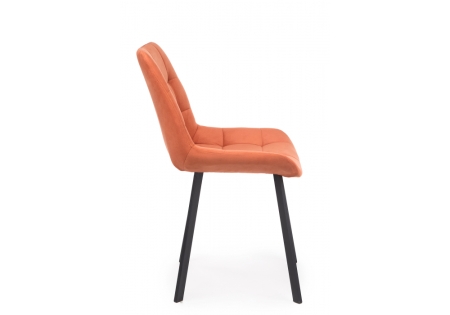 Стул на металлокаркасе Челси П терракотовый (zd 432) / черный