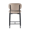 Стул полубарный MASO велюр бежевый