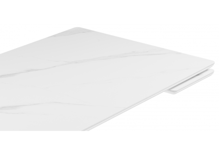 Керамический стол Вилли 140(200)х80 белый мрамор, белый