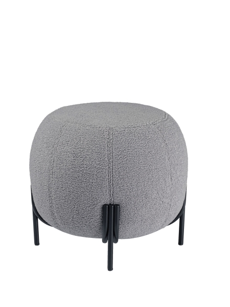 Пуф круглый Флойд серый экомех HUSH 994