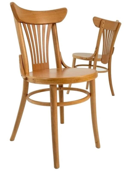 Деревянный стул венский Uranus натуральный с твердым сиденьем Деревянный стул венский Uranus натуральный с твердым сиденьем