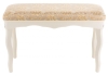 Банкетка Амадео молочная с узором на сиденье
