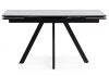 Керамический стол Вилли 140(200)х80 белый мрамор, черный