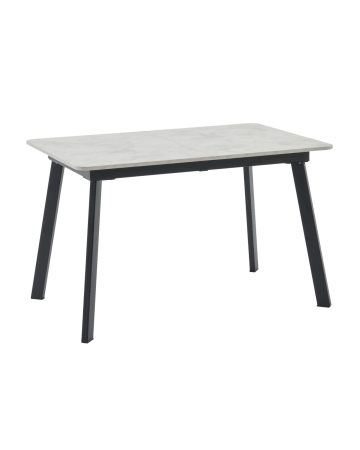 Стол Batu new 120-160/80/76 столешница ЛМДФ ароза светлая подстолье металл черный Стол Batu new 120-160/80/76 столешница ЛМДФ ароза светлая подстолье металл черный