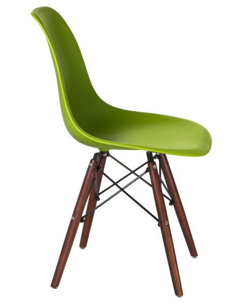 Стул обеденный LMZL-PP623 ножки темный бук сиденья салатовый