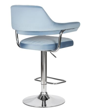 Стул барный CHARLY пудрово-голубой велюр MJ9-74
