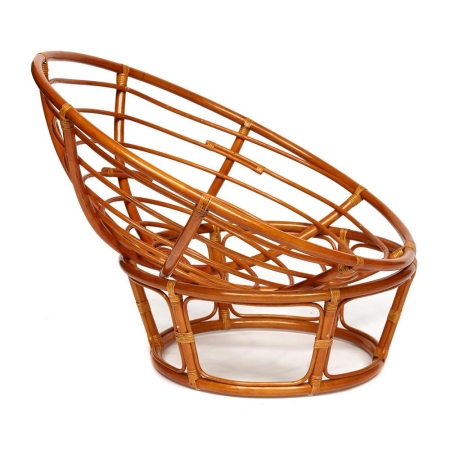 Кресло "PAPASAN" 23/01 W, с подушкой, коньяк, ткань коричневая 3М7-147