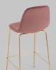 Стул барный Валенсия SN велюр пыльно-розовый золотые ножки 2 шт.
