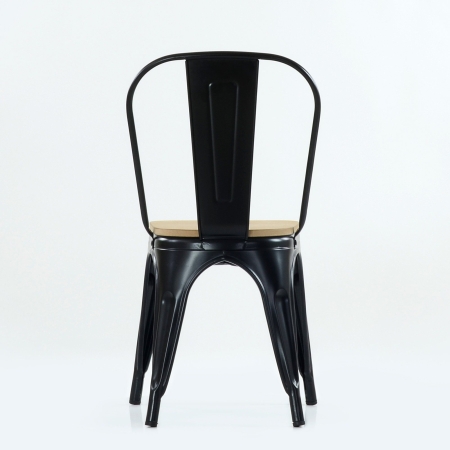 Стул Tolix style Wood черный