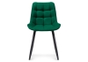 Стул Челси велюр зеленый, черный