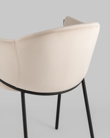 Стул Brace велюр молочный