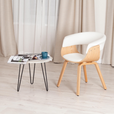 Стул VIMTA (mod.8021) дерево, экокожа, 69х56х77 см, натуральный, белый