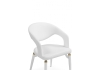 Стул на металлокаркасе Palma white, white and gold