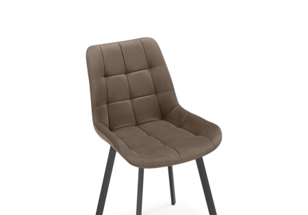 Стул на металлокаркасе Челси П коричневый (zd 233), черный np