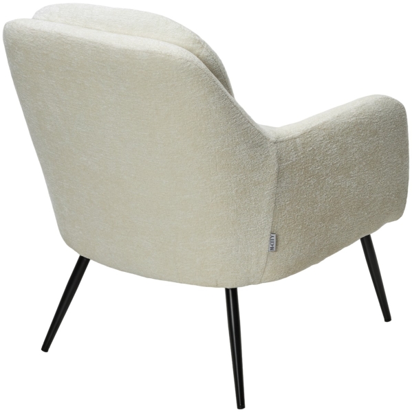 Кресло ARGOS 3018-01 белый, шенилл, черный каркас