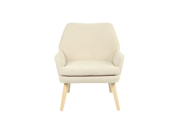 Кресло Харви бежевый деревянные ножки