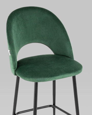 Стул полубарный Меган велюр зеленый Стул полубарный Меган велюр зеленый