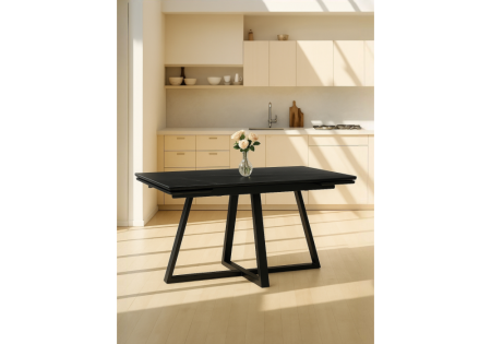 Керамический стол Памелла 120(180)х80 shakespeare black, черный