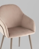 Стул Новел New велюр серо-коричневый, ножки бежево-серые Стул Новел New велюр серо-коричневый, ножки бежево-серые