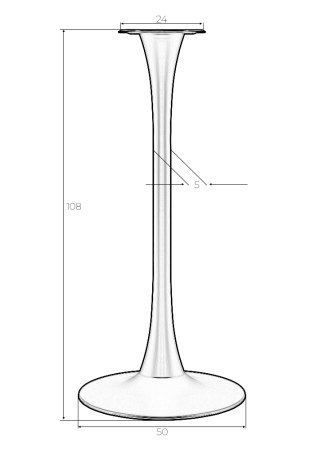 Подстолье барное DOBRIN JIM WHITE HIGH