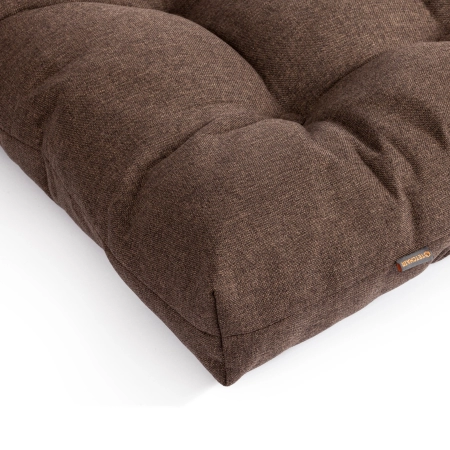 Кресло Charli коричневый, ткань и металл, мягкое сиденье, с подлокотниками