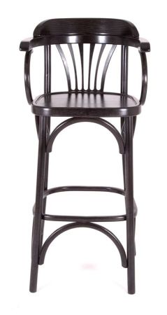 Барный деревянный стул Венский 750 венге с твердым сиденьем