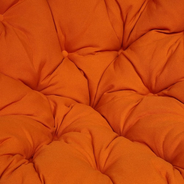 Кресло "PAPASAN" 23/01 W, с подушкой, античный черно-коричневый, ткань оранжевая С 23