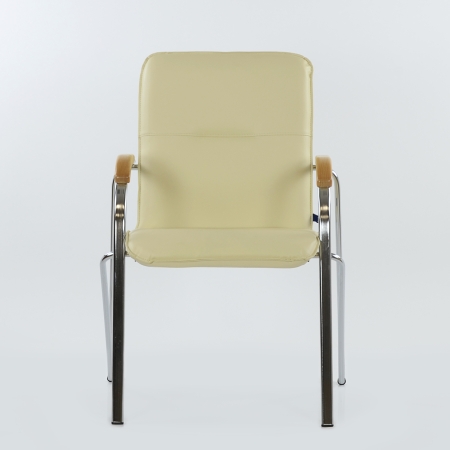 Кресло Samba хром, бежевая кожа